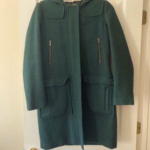 Coercion London Forest Green Wool Coat